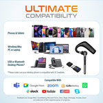 Delton 90X Ultralight Executive Wireless Noise Canceling Bluetooth Headset (DBTHEAD90XBTDL)