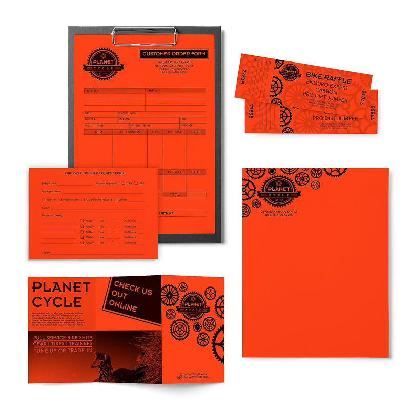 Astrobrights 8.5" x 11" Color Multipurpose Paper, 24 lbs., Orbit Orange, 500 Sheets/Ream, 10/Ream (WAU22561CT)