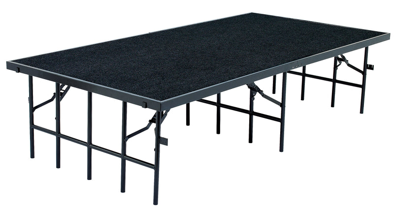 NPS 24"H Stage, 3' x 8', Black Carpet (S3624C10)