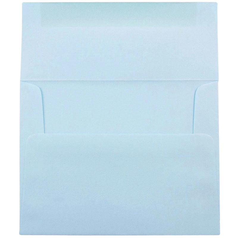 JAM Paper A7 Invitation Envelope 5 1/4" x 7 1/4", Baby Blue, 100/Pack (155628d)