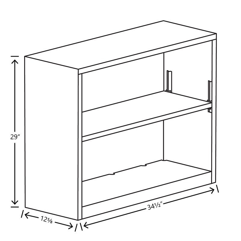 HON Brigade 29"H 2-Shelf Bookcase, Titanium (HS30ABC.P8T)