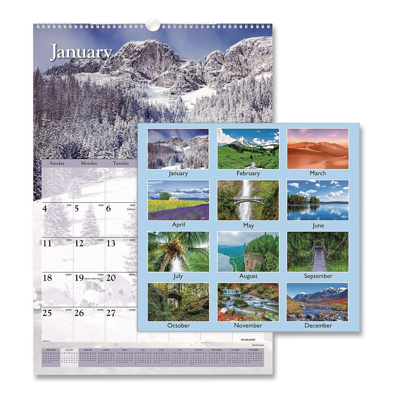 2026 AT-A-GLANCE Scenic 15.5" x 22.75" Monthly Wall Calendar (AAGDMW20128)