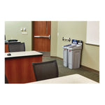 Rubbermaid Commercial Slim Jim Single-Stream Landfill Recycling Station Kit, 23 Gallon, Gray/Black (2185053)