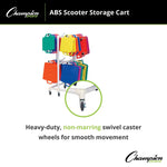 Champion Sports Durable ABS Scooter Storage Cart