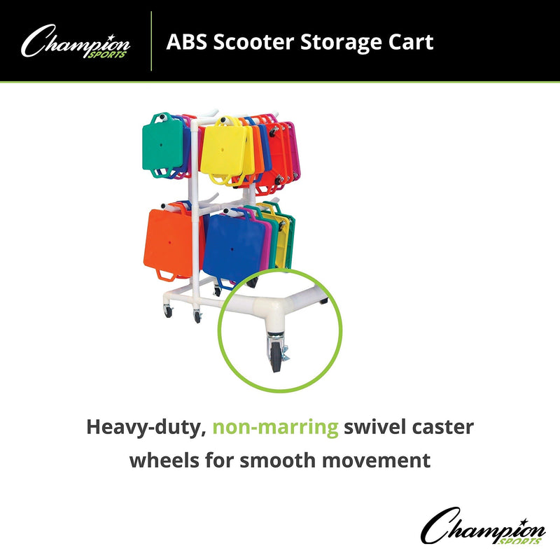Champion Sports Durable ABS Scooter Storage Cart