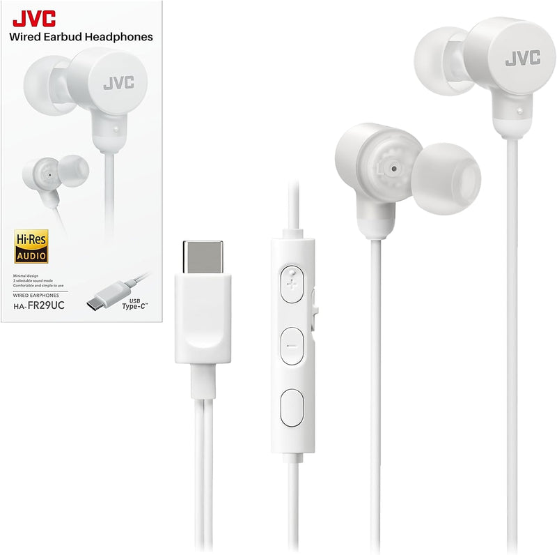 JVC Earbuds, White (HAFR29UCW)