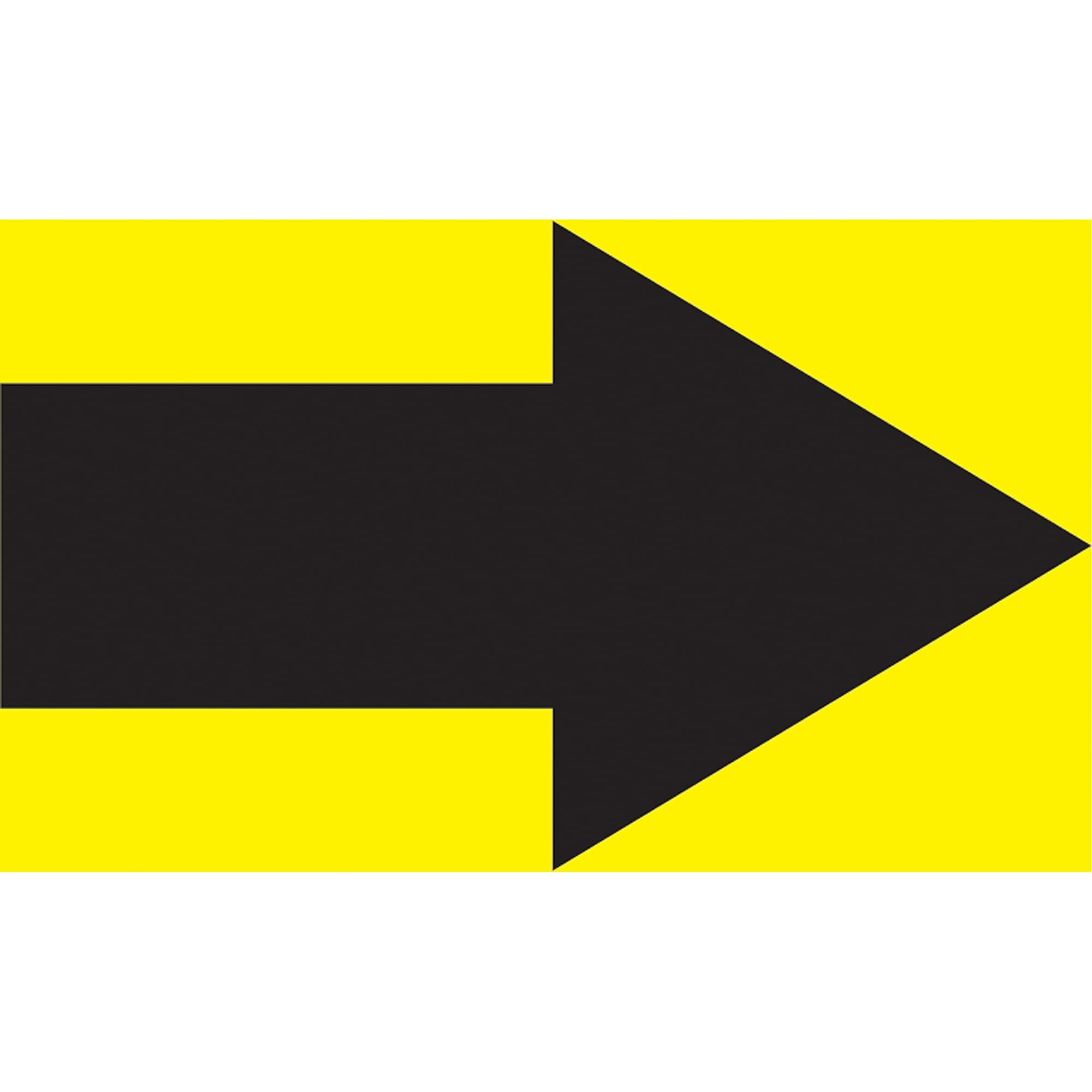 Accuform Self-Stick Pipe Marker, (ARROW-SHORT), 3/4" to 1-1/4", Black/Yellow (RPK763SSA)
