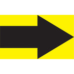 Accuform Self-Stick Pipe Marker, (ARROW-SHORT), 1-1/2" to 2", Black/Yellow (RPK763SSB)
