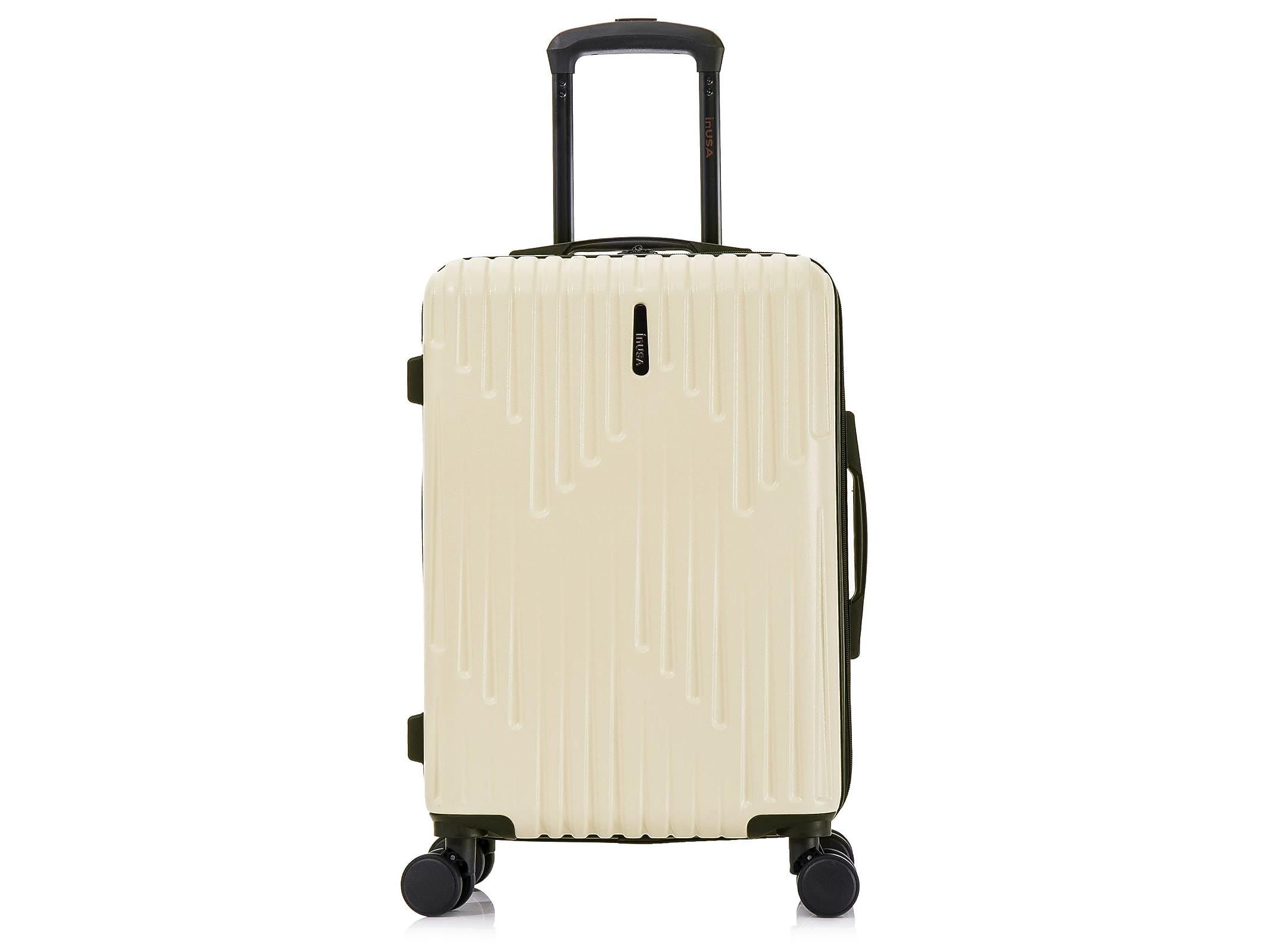 InUSA Drip 20" Hardside Carry-On Suitcase, 4-Wheeled Spinner, TSA Checkpoint Friendly, Sand (IUDRI00S-SAN)
