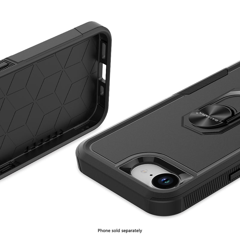 SaharaCase Raider Series Phone Case for iPhone 16e, Shock Absorbing, Scorpion Black (CP00816)