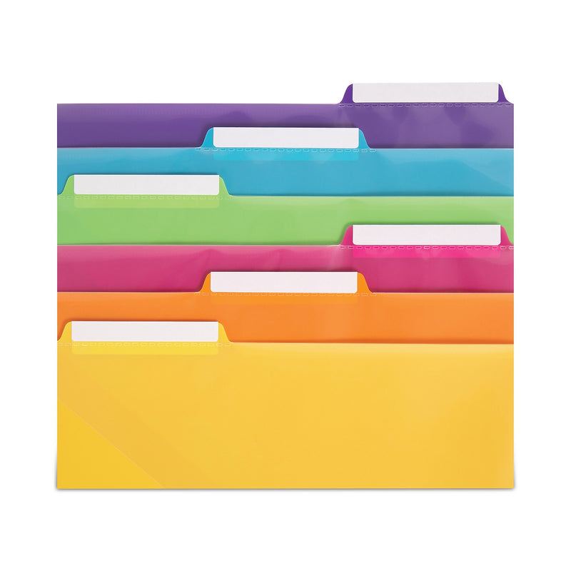 Smead™ Three-Ring Binder Poly Index Dividers with Pocket, 9.75 x 11.25, Assorted Colors, 30/Box