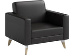 Safco Resi Vinyl Lounge Chair, Black (1732RESFEET4PKBL)