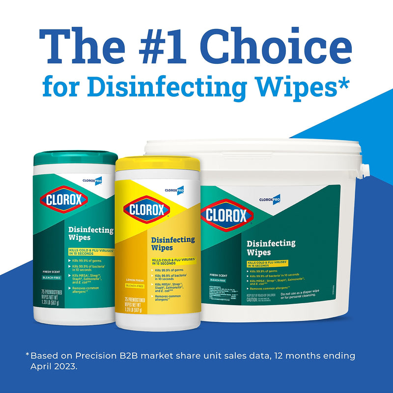 CloroxPro Disinfecting Wipes, Fresh Scent, 75 Count (15949)