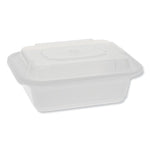 Pactiv Evergreen Newspring VERSAtainer Microwavable Containers, Rectangular, 12 oz, White/Clear, Plastic, 150/Carton