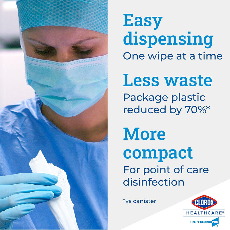 Clorox Healthcare Bleach Germicidal Wipes, 70 Wipes/Container, 6/Carton (CLO35309CT)