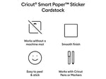 Cricut Smart Paper Die Cutting Sticker Cardstock Sampler, Assorted Colors, 20 Sheets/Pack (2009599)