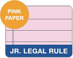 TOPS Prism+ Legal Notepads, 5" x 8", Narrow Ruled, Pink, 50 Sheets/Pad, 12 Pads/Pack (63050)
