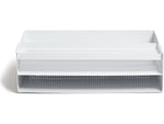 U Brands The Perforated Collection Metal Front Loading Letter Tray, Letter Size, White (5718U01-06)