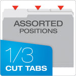 Pendaflex Recycled File Folder, 1/3-Cut Tab, Letter Size, Gray, 100/Box (4210 1/3 GRA)