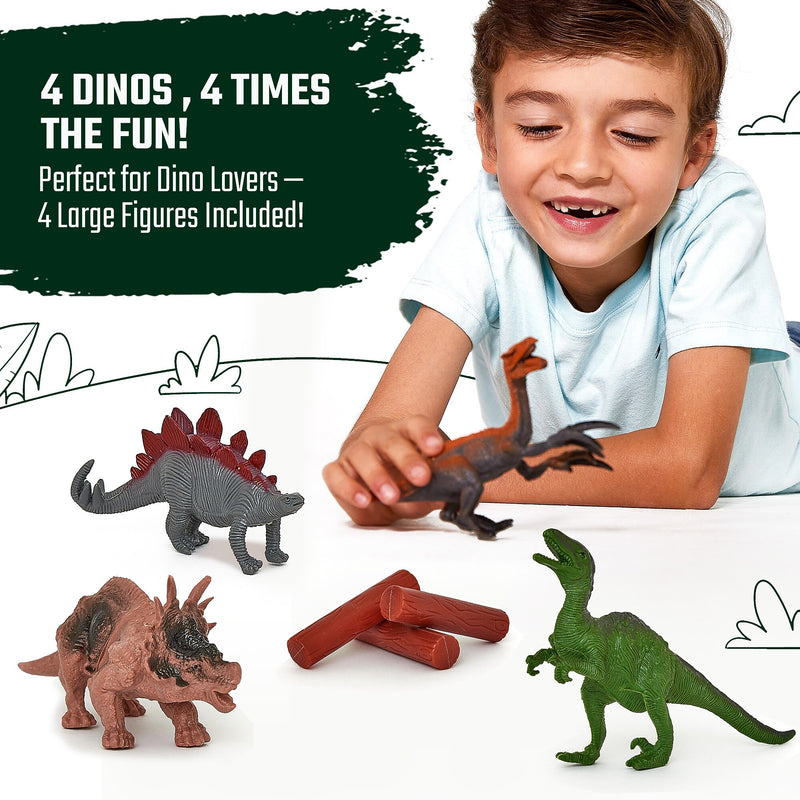 JitteryGit Dino's Escape Race Track Site Toy Set, Multicolored (000860007733048)