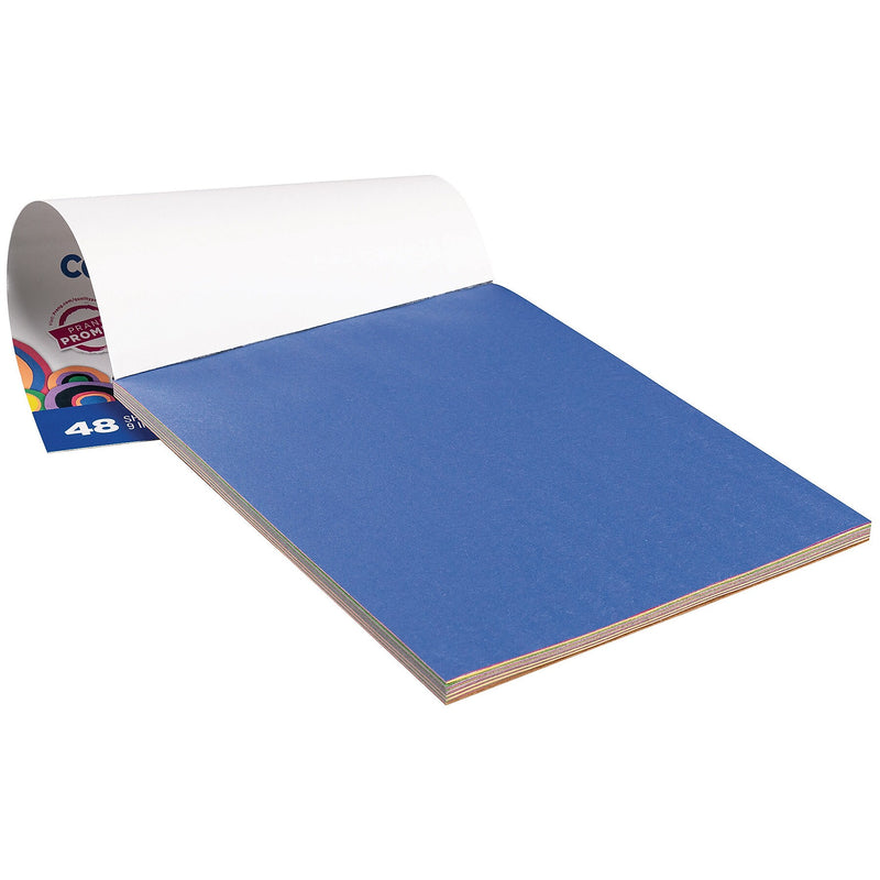 Prang 9" x 12" Construction Paper Pad, Assorted Colors, 48 Sheets/Pad, 12 Pads/Bundle (PAC104612-12)