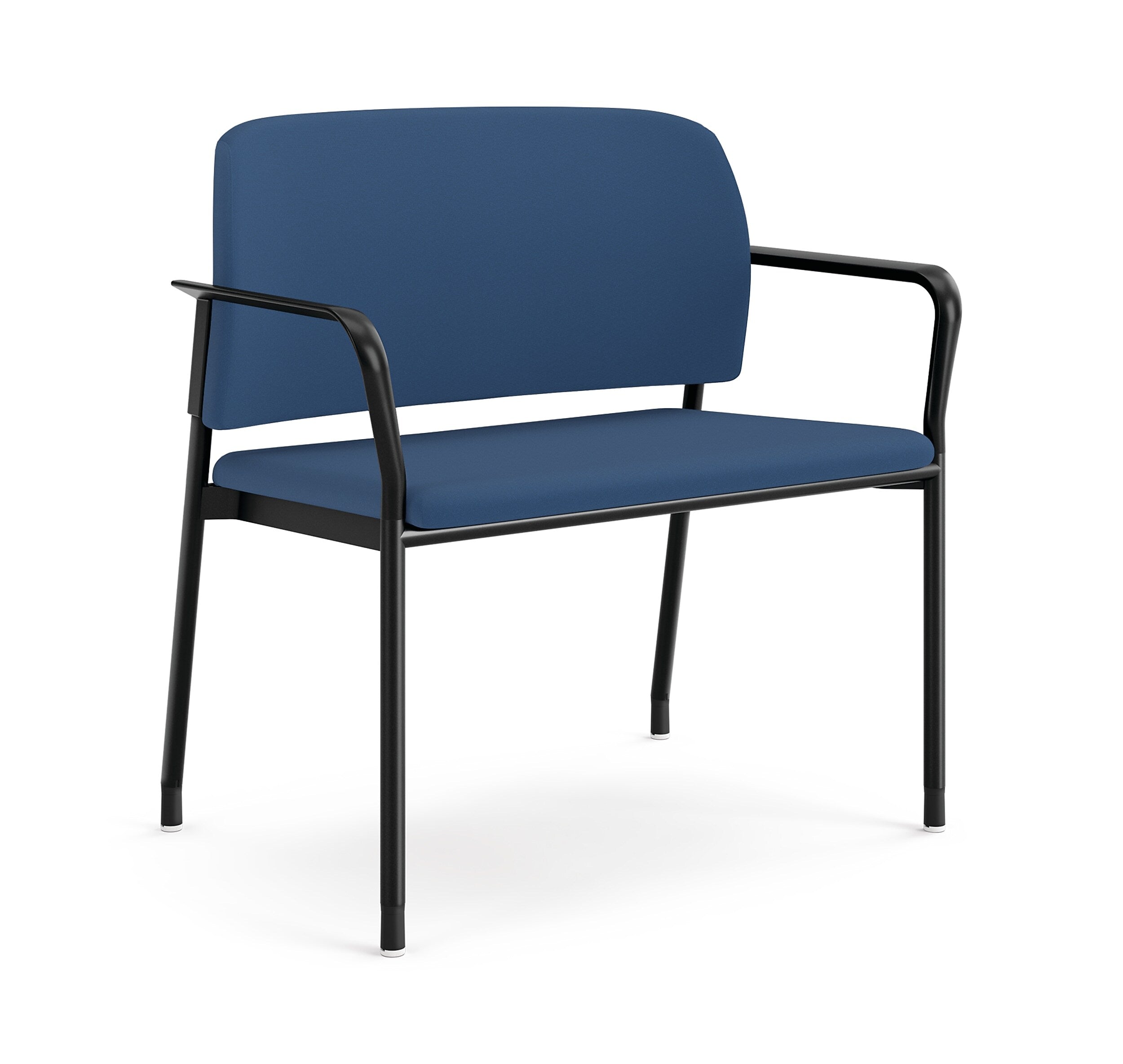 HON Accommodate Vinyl Upholstered Bariatric Stacking Chair, Blue/Textured Charcoal (HSB50.F.E.SX04.P7A)