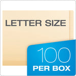 Pendaflex Recycled End Tab File Folder, Straight Cut, Letter Size, Manila, 50/Box(ESS11230)