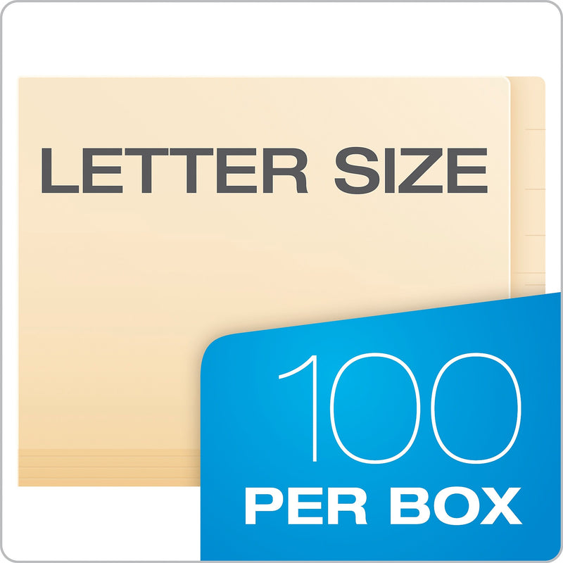 Pendaflex Recycled End Tab File Folder, Straight Cut, Letter Size, Manila, 50/Box(ESS11230)