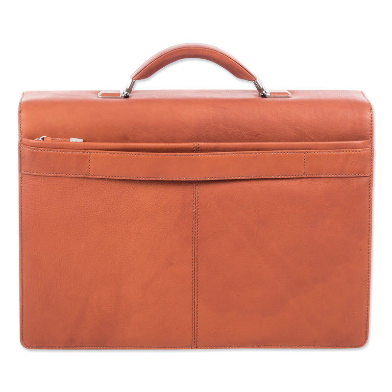 Swiss Mobility Milestone Briefcase, Holds Laptops 15.6", 5" x 5" x 12", Cognac (SWZ49545807SM)