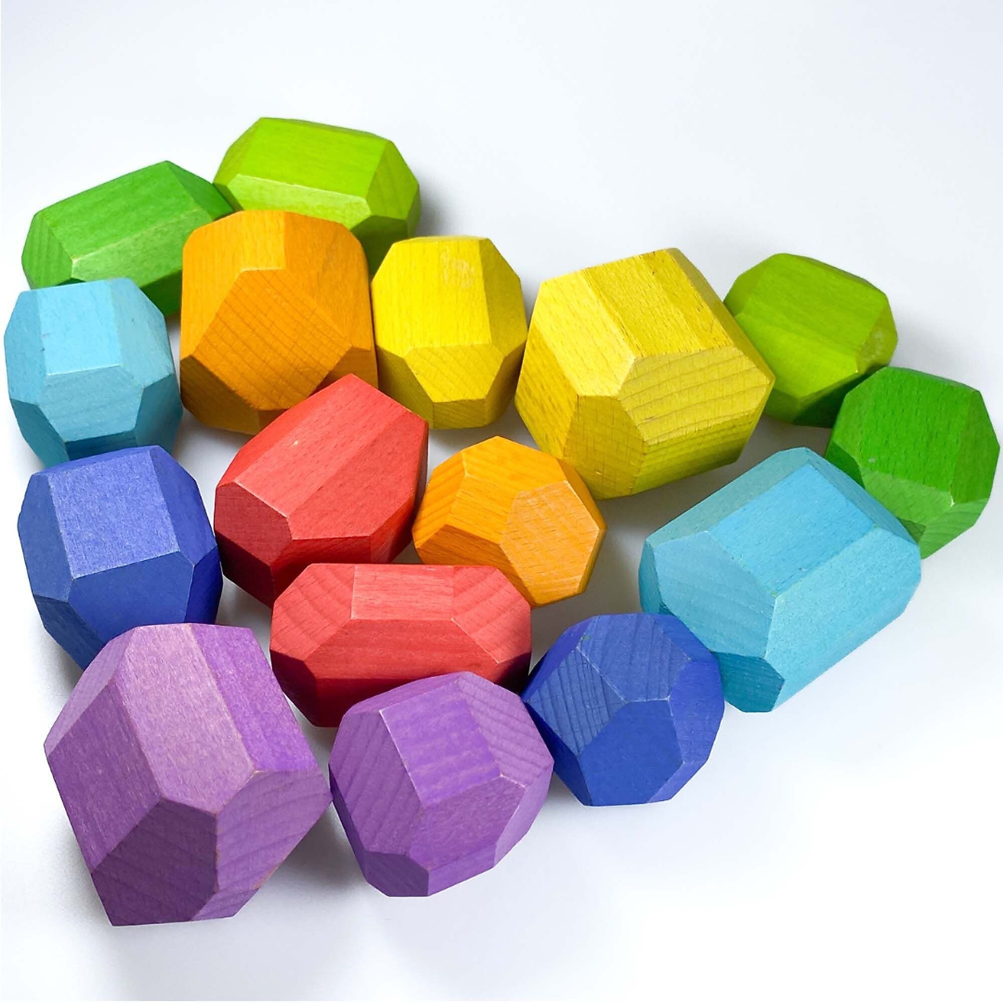 Extasticks Stackalino Wooden XL Balancing Stacking Rocks, 17/Pack (EXAE3309)