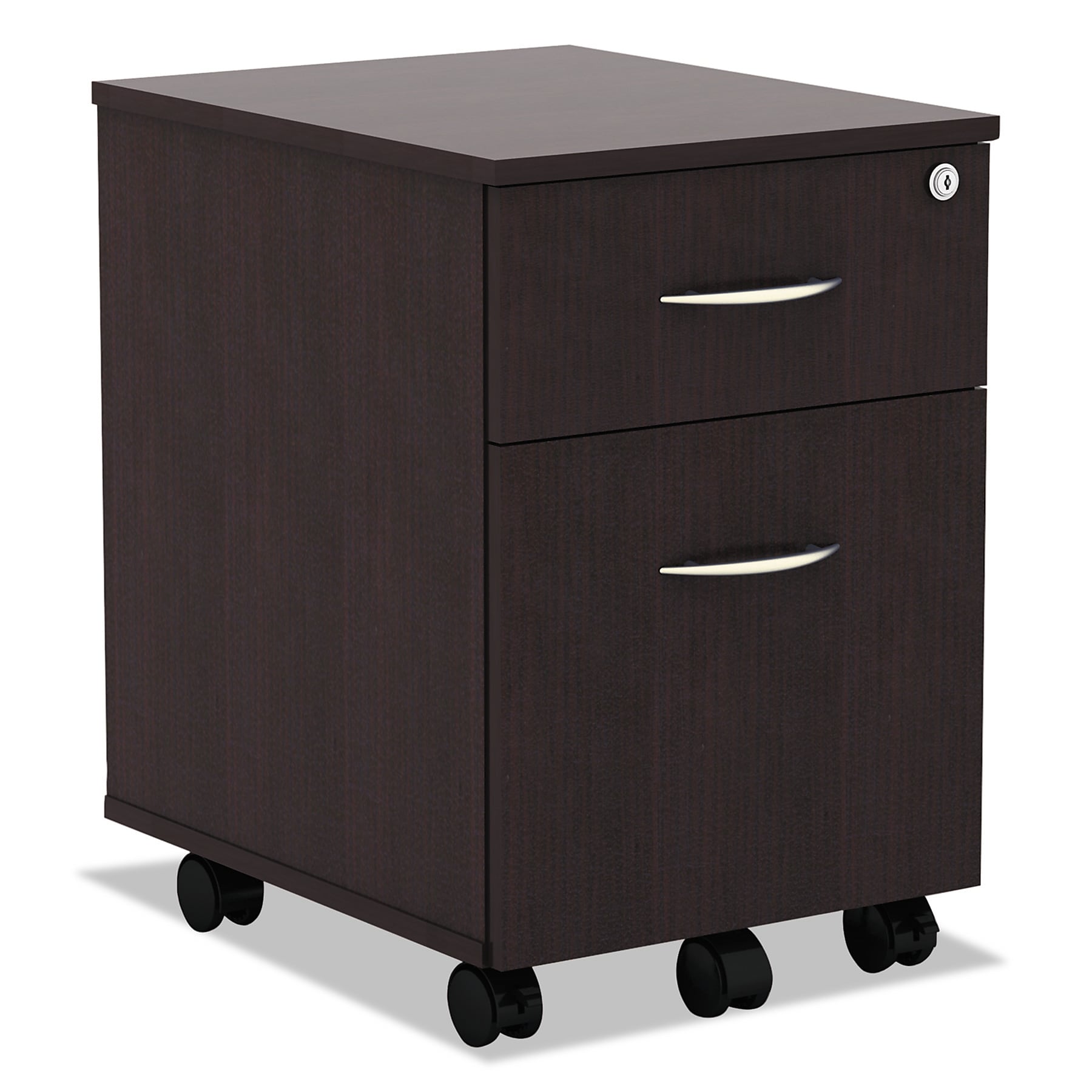 Alera® Valencia Series Mobile Box/File Pedestal , 14 3/4w x 19 1/8d x 22 7/8h , Espresso