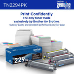 Brother TN2294PK Black/Magenta/Cyan/Yellow Standard Yield Toner Cartridges