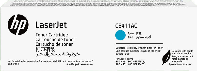 HP 305AC Cyan Standard Yield Toner Cartridge, Prints Up to 2,600 Pages (CE411AC)