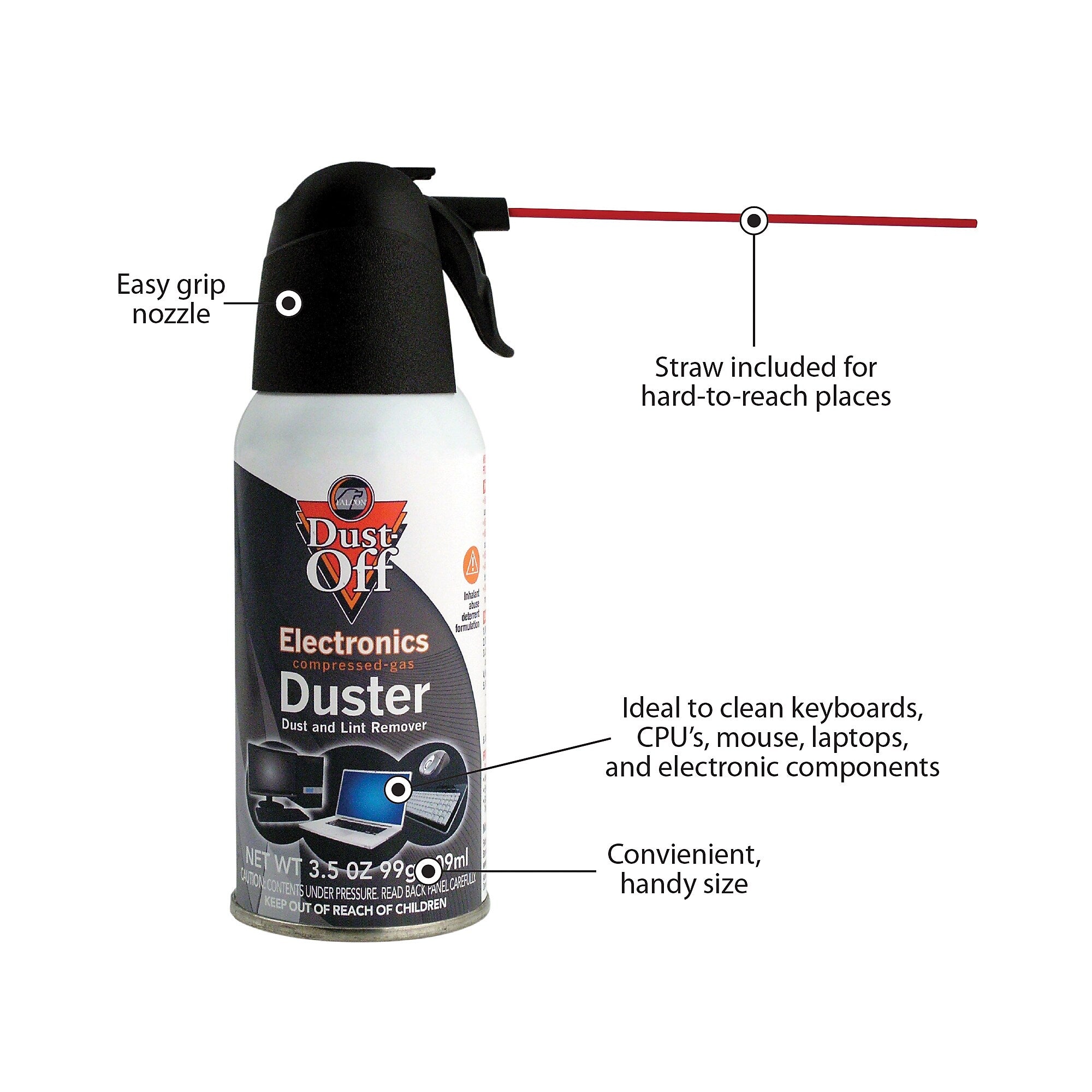 Dust-Off Air Duster, 3.5 oz., 1/Pack (DPSJC)