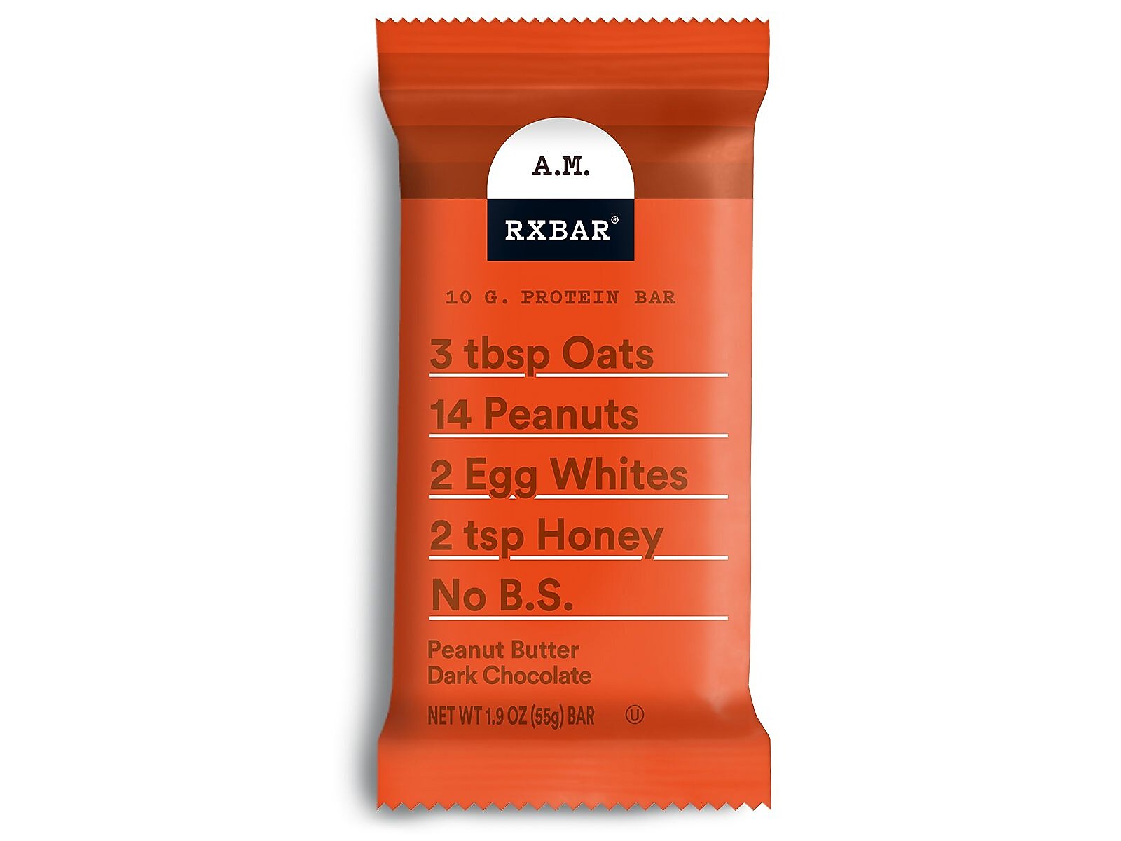 RX Bar A.M. Gluten-Free Peanut Butter Dark Chocolate Protein Bar, 1.9 oz., 12 Bars/Box (1-93908-00718)