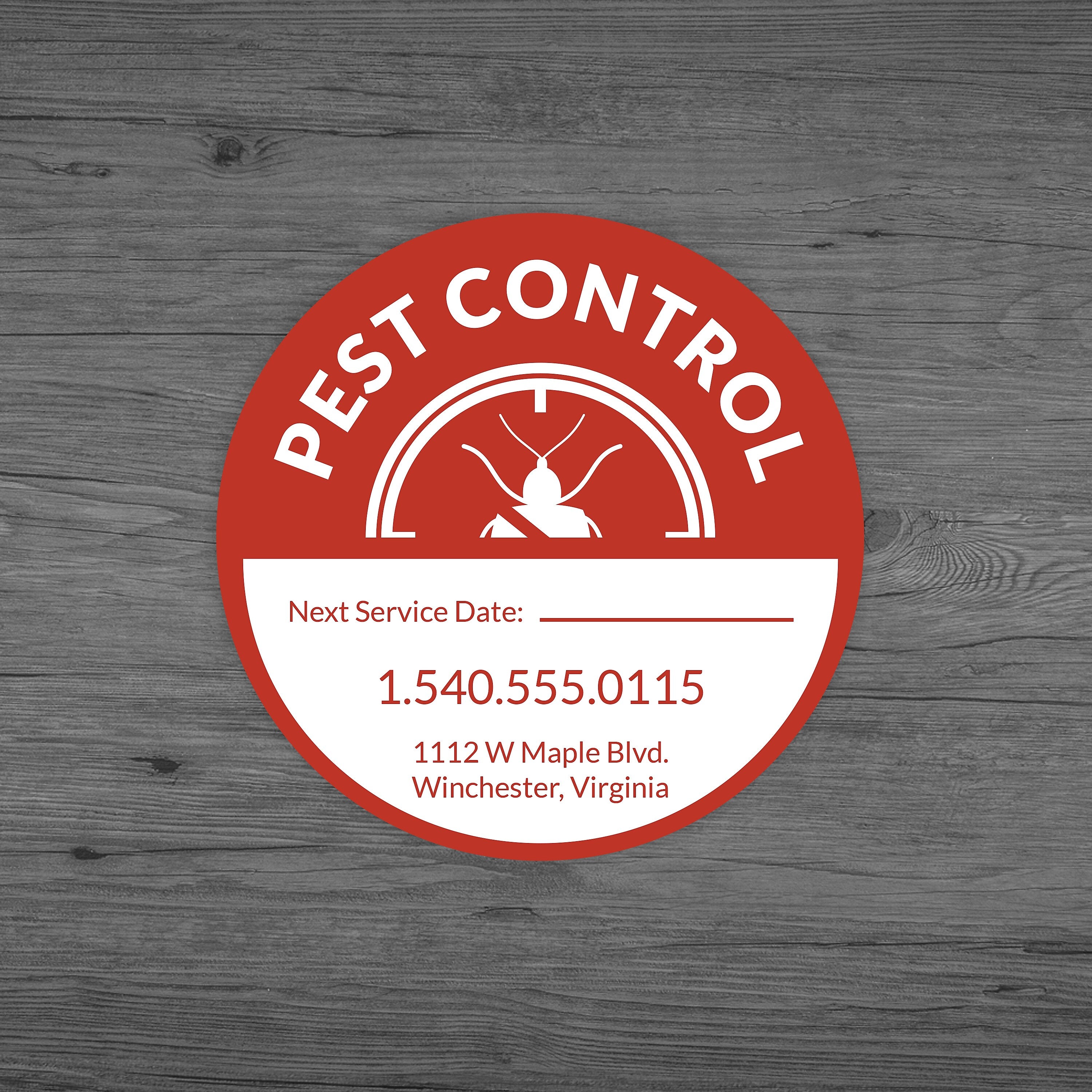 1-Color Advertising Label, Circle, 2-1/2" , Qty 1000