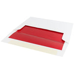 JAM Paper A8 Invitation Envelope, 5 1/2" x 8 1/8", White with Red Foil, 100/Pack (3243657d)