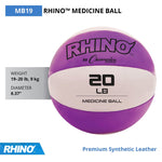 Champion Sports Leather Medicine Ball, Purple & White (CHMP240)