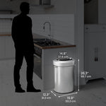 iTouchless Stainless Steel Trash Can, 18 Gallon (IT18DOT)