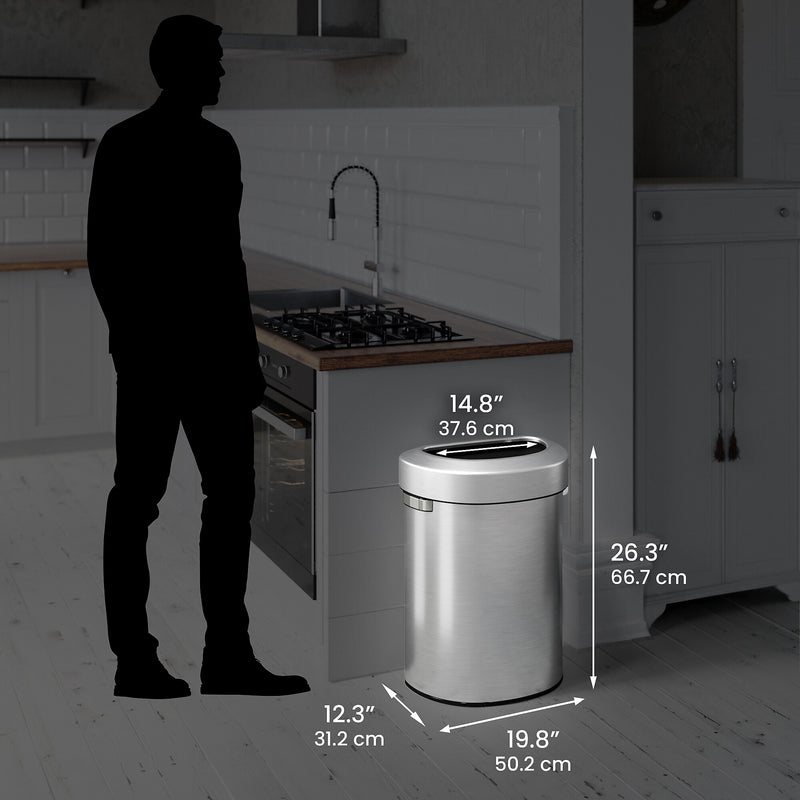 iTouchless Stainless Steel Trash Can, 18 Gallon (IT18DOT)
