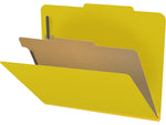 Medical Arts Press Pressboard Classification Folder, 1 Divider, 2" Expansion, Letter Size, Yellow, 10/Box (DV-T42-14-3YLW)