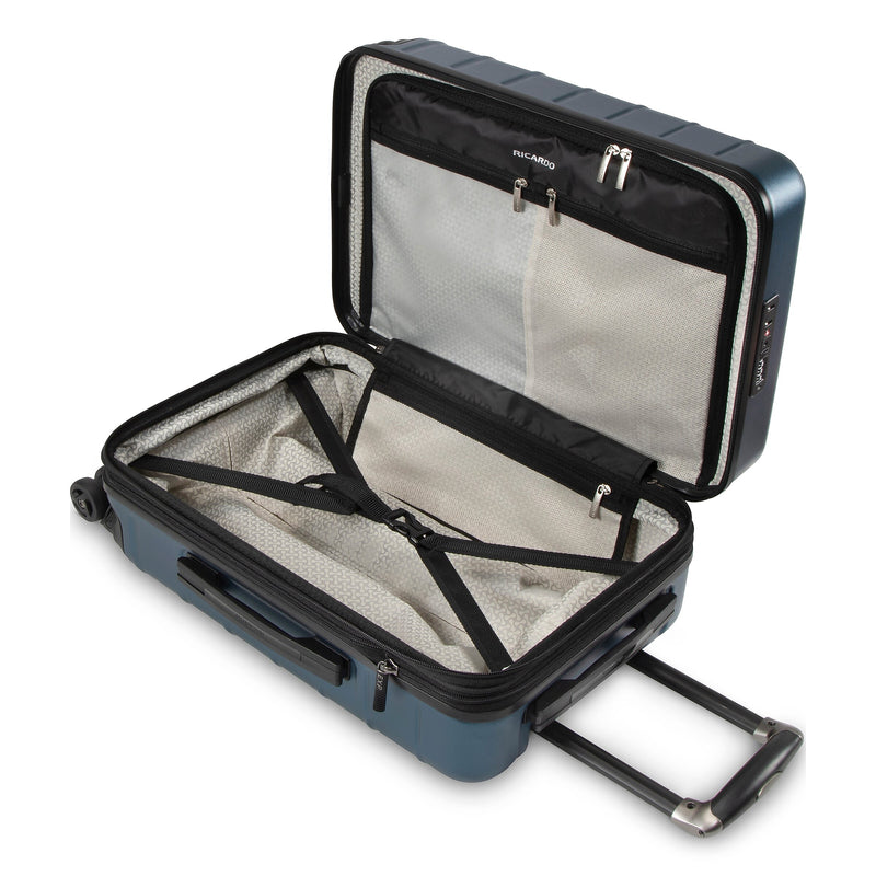Ricardo Beverly Hills Cambria 20" Hardside Carry-On Suitcase, 8-Wheeled Spinner, Blue Pearl (140-20"498-4WB)