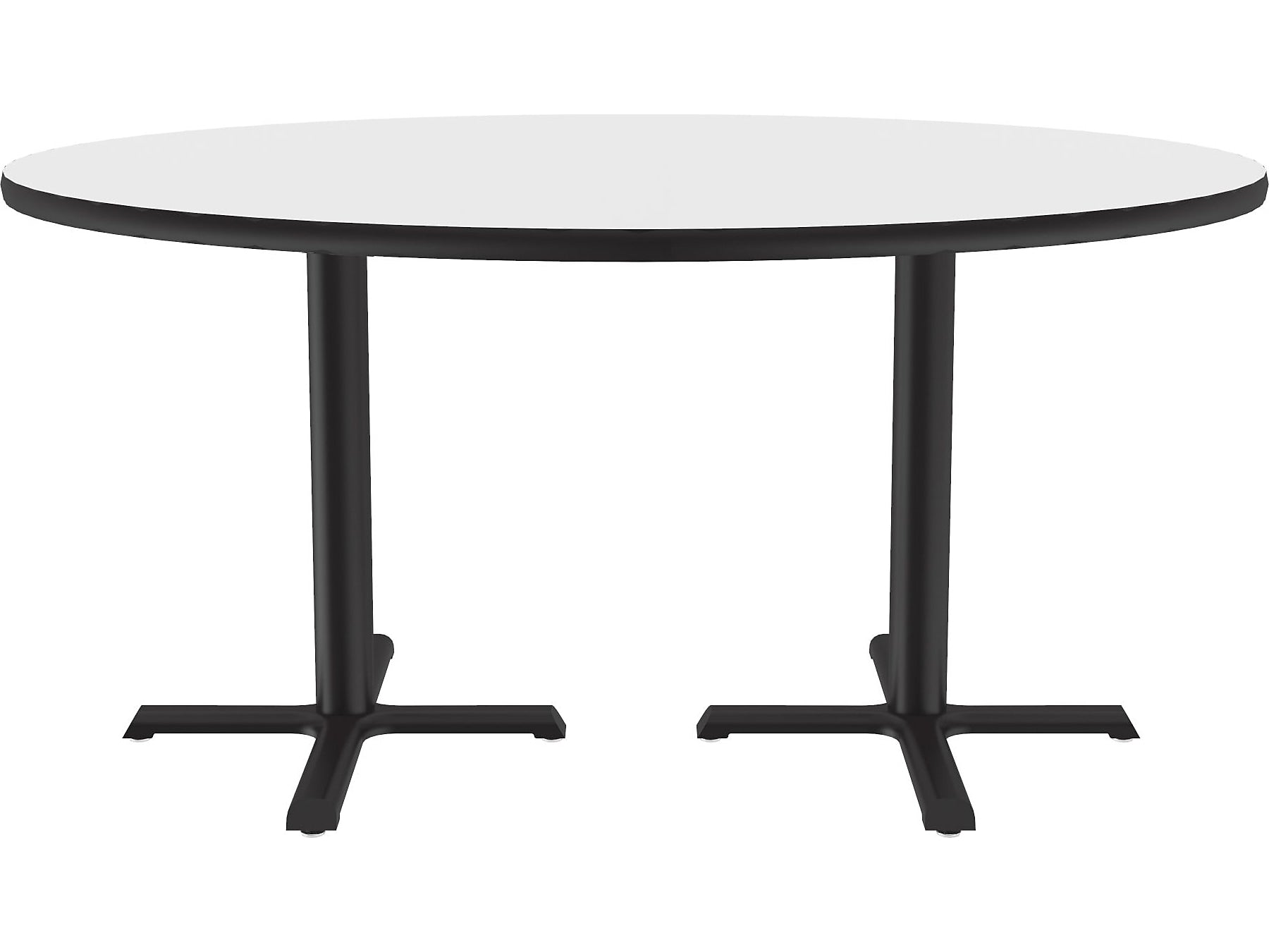 Correll 60" Round Dry-Erase Markerboard Cafe Table, Frosty White/Black (BCT60DER-80)