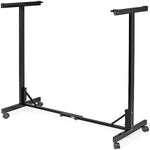 AdirOffice Metal Mobile File Cart with Swivel Wheels and (12) 30" Hanging Clamps, Black (615-BLK-PKG)