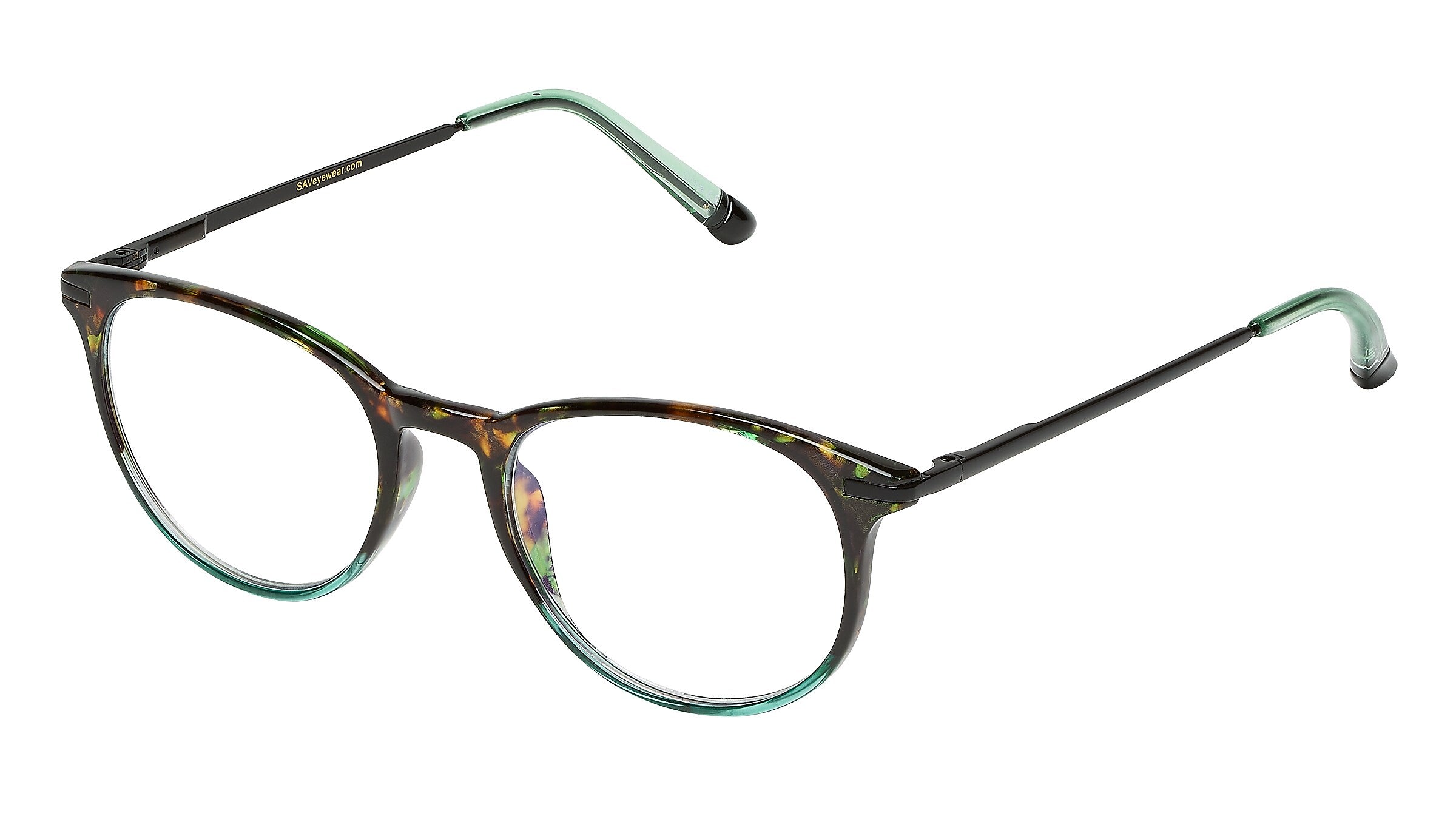 SAV Tri-focus Blue Light +2.50 Reading Glasses, Green (E2307)