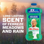 Mr. Clean Multipurpose Cleaning Solution with Febreze, Meadows & Rain, 64 Fl. oz., 4/Carton (PGC10725)