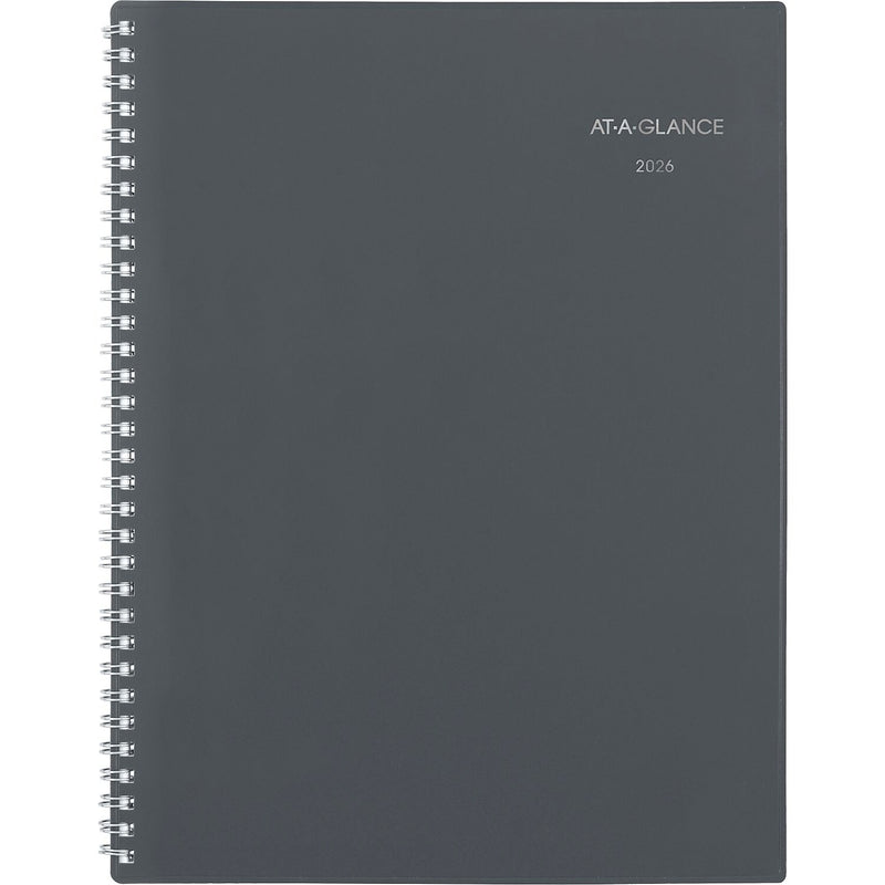2026 AT-A-GLANCE DayMinder 8.5" x 11" Weekly & Monthly Planner, Poly Cover, Gray (GC545-07-26)