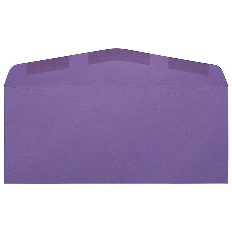 JAM Paper #10 Booklet Envelopes, 4 1/8" x 9 1/2", Purple, 100/Pack (1536405d)