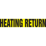 ACCUFORM SIGNS® Self-Stick Pipe Marker, HEATING RETURN, 3/4" to 1-1/4", Black/Yellow, Each