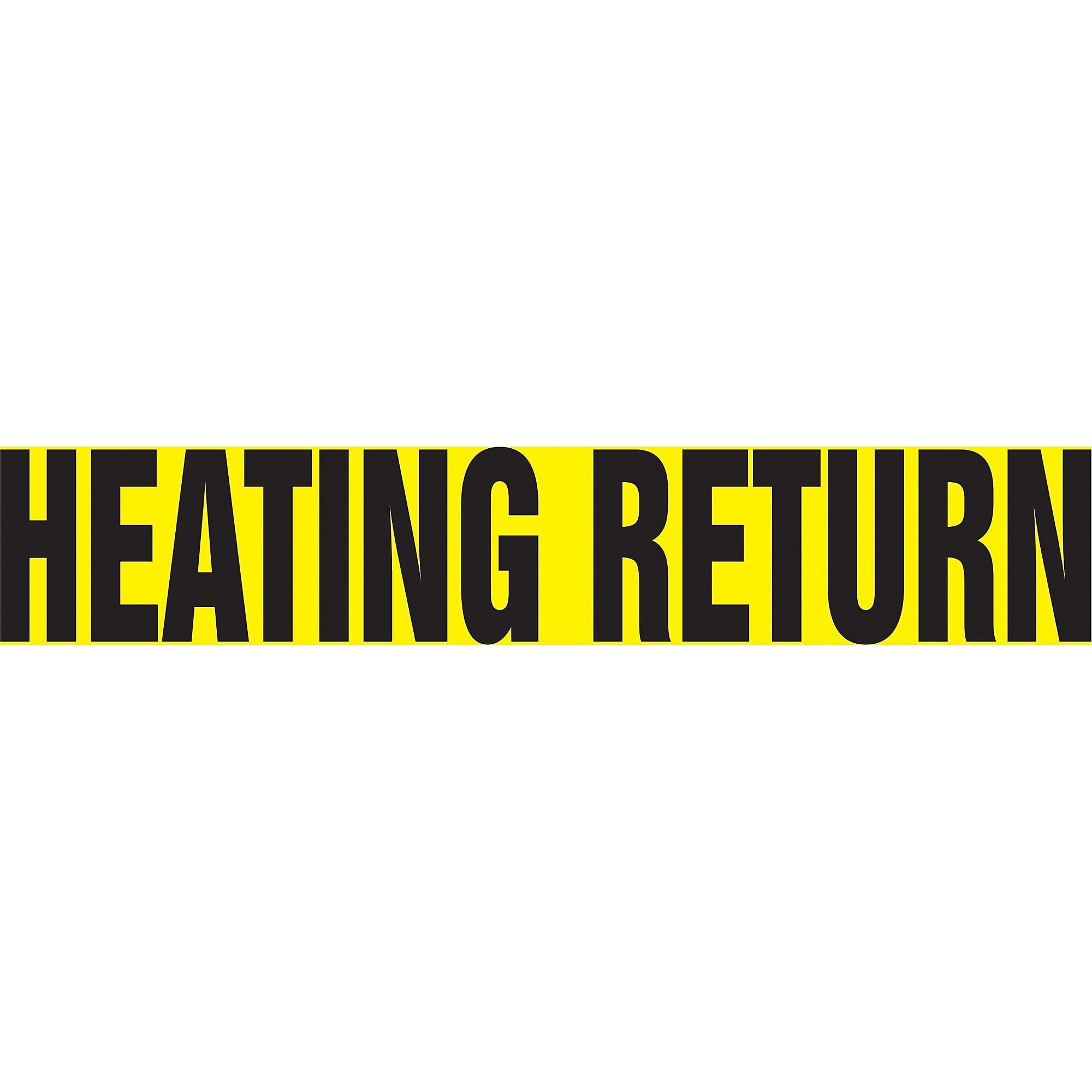ACCUFORM SIGNS® Self-Stick Pipe Marker, HEATING RETURN, 3/4" to 1-1/4", Black/Yellow, Each